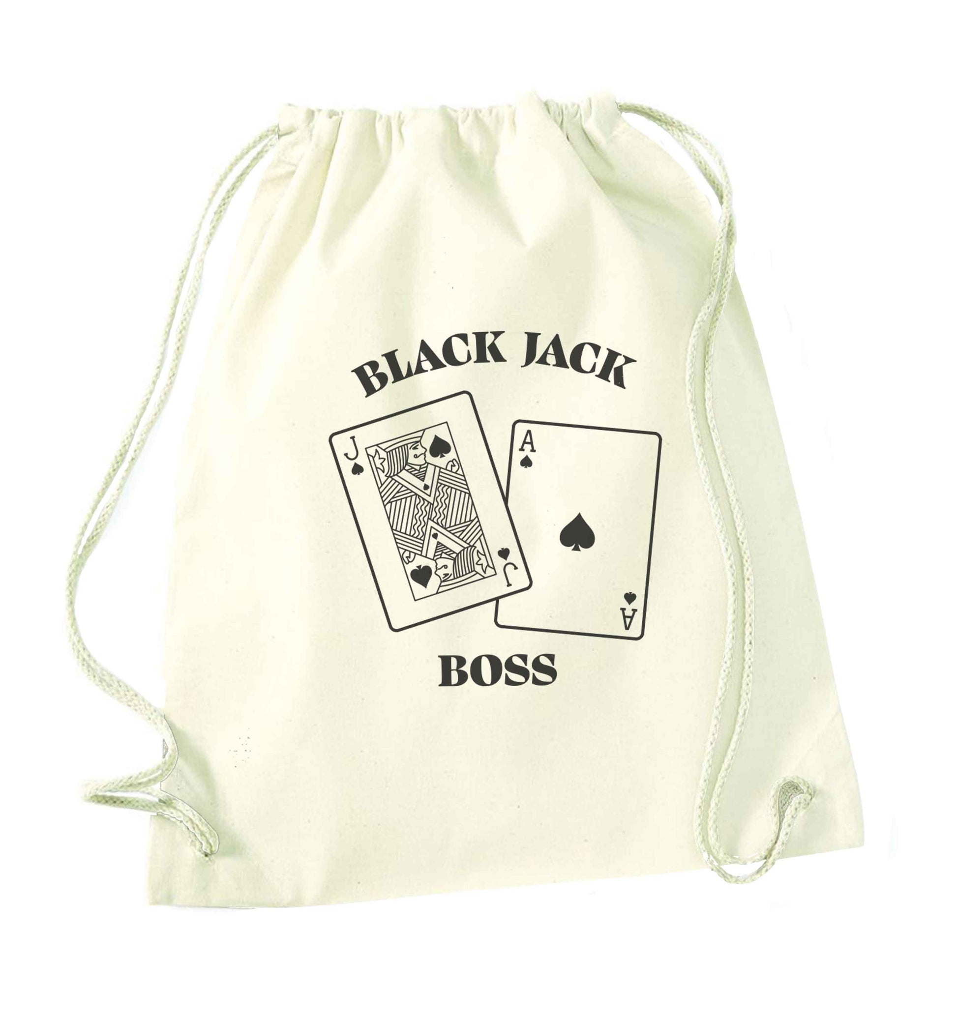 Blackjack boss natural drawstring bag