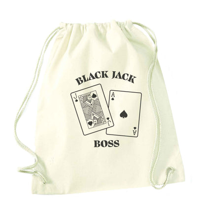 Blackjack boss natural drawstring bag