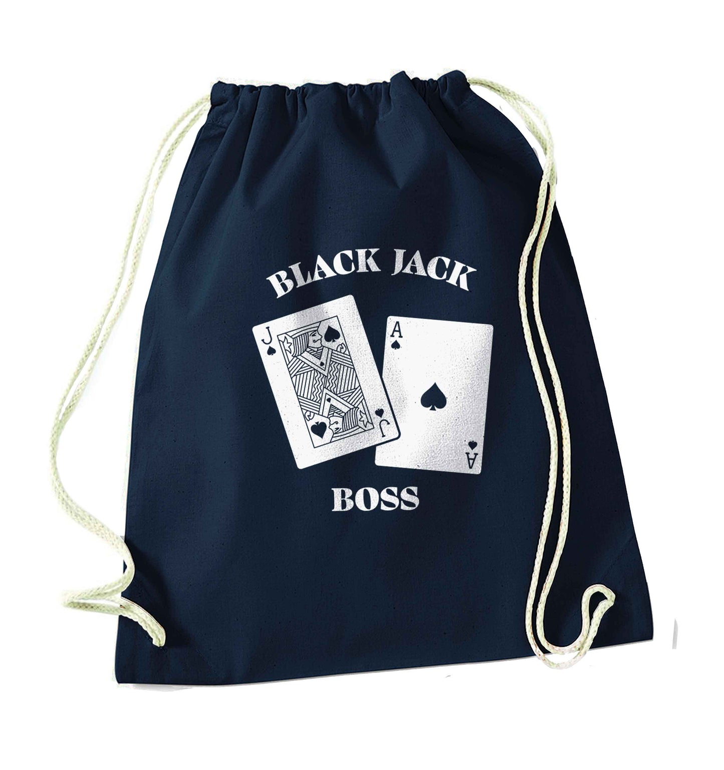 Blackjack boss navy drawstring bag