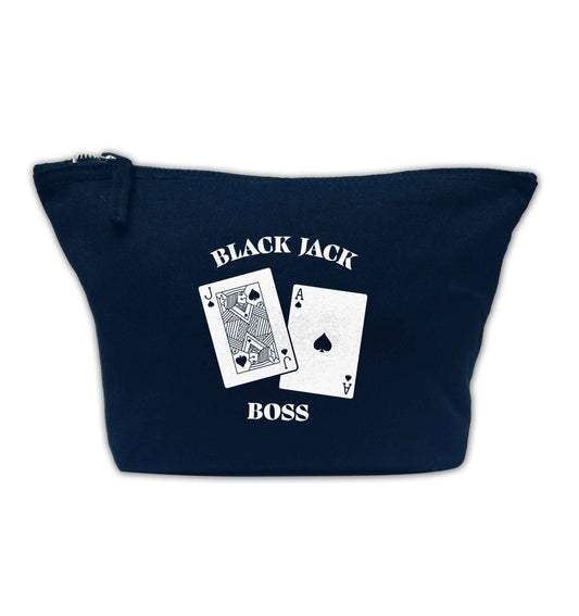 Blackjack boss navy makeup bag