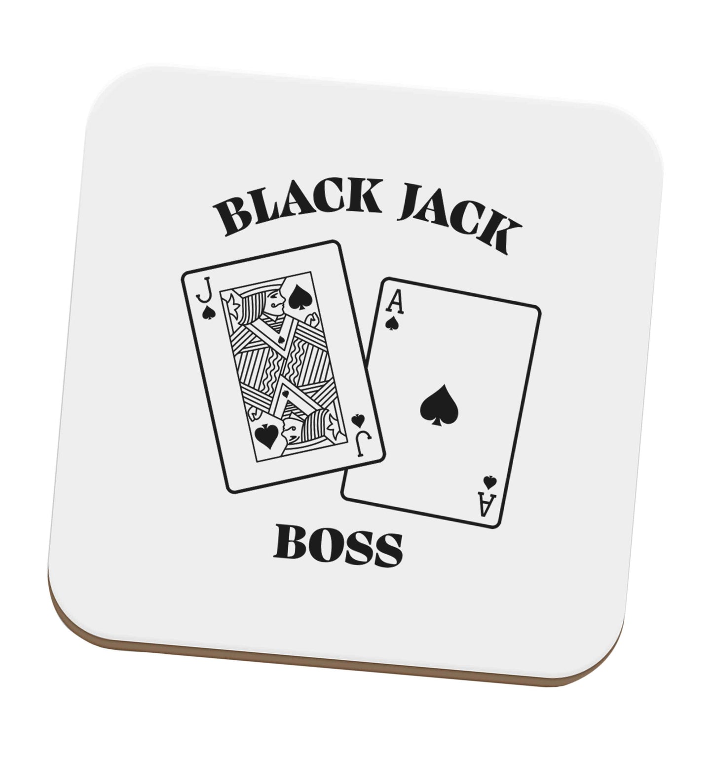 Blackjack boss set of four coasters
