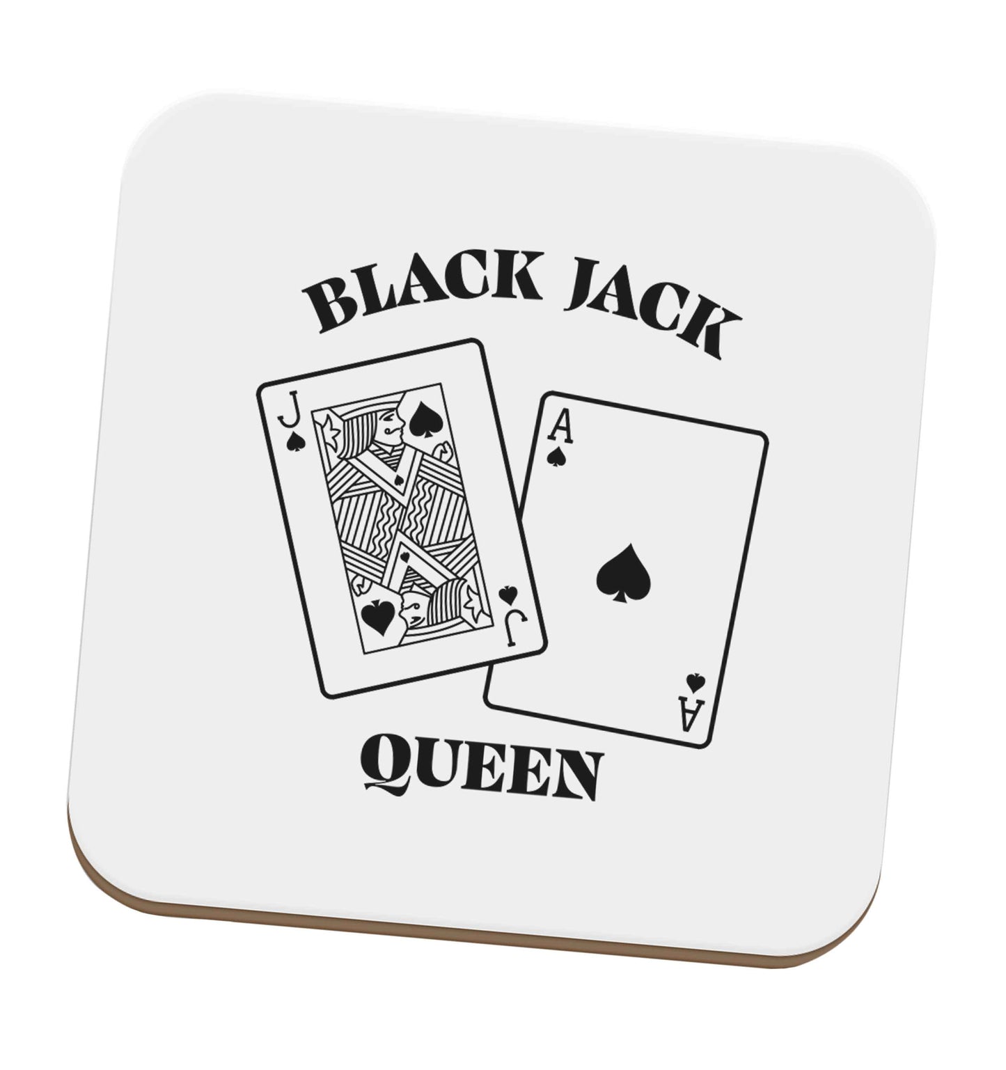 Blackjack queen set of four coasters