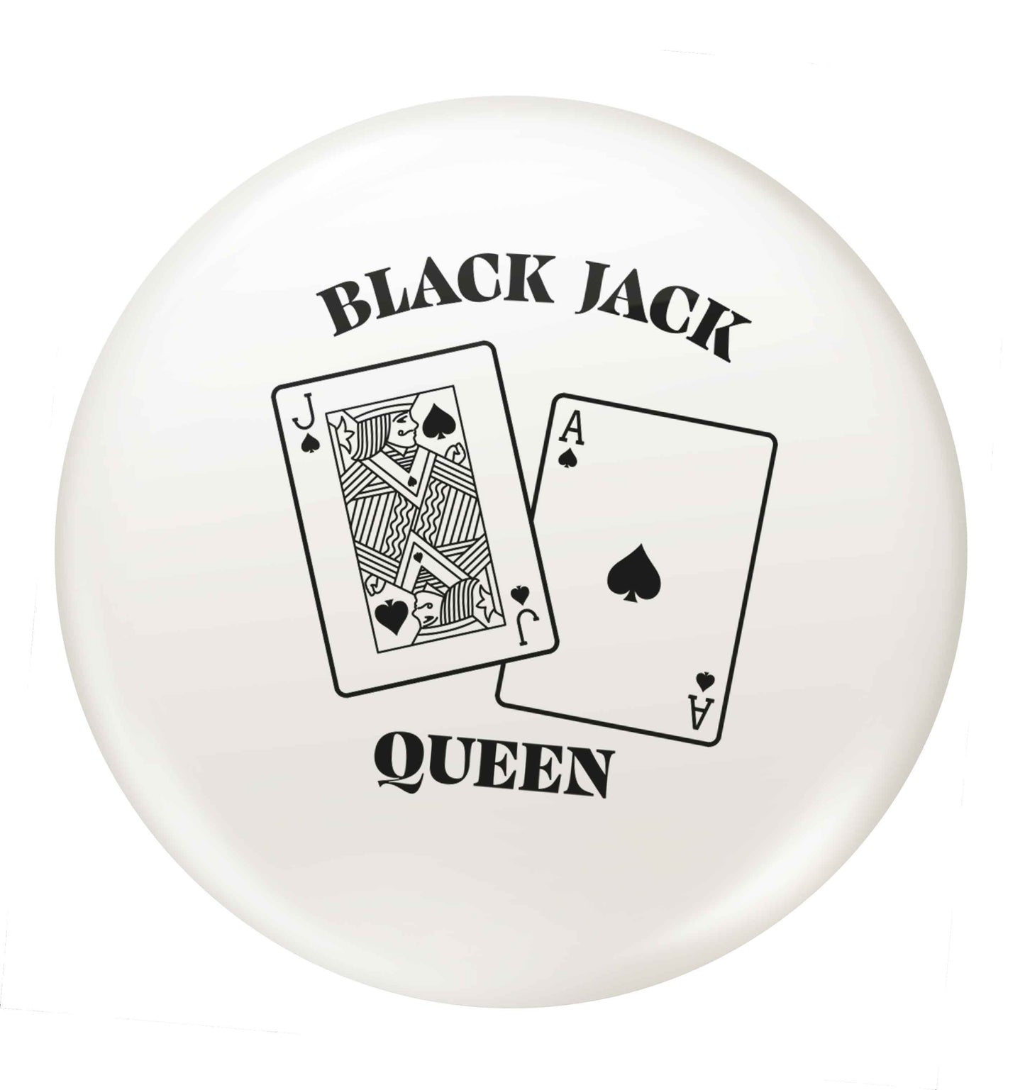 Blackjack queen small 25mm Pin badge
