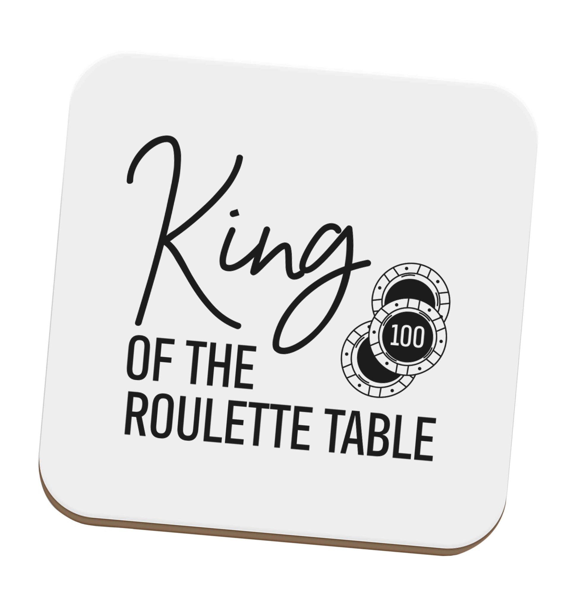 King of the roulette table set of four coasters