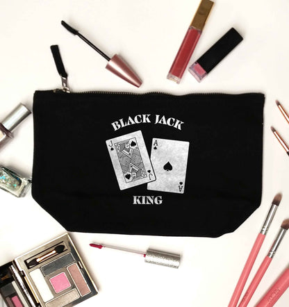 Blackjack king black makeup bag