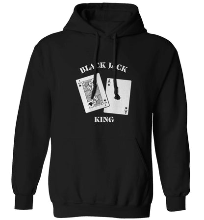 Blackjack king adults unisex black hoodie 2XL