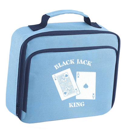 Blackjack king insulated blue lunch bag cooler