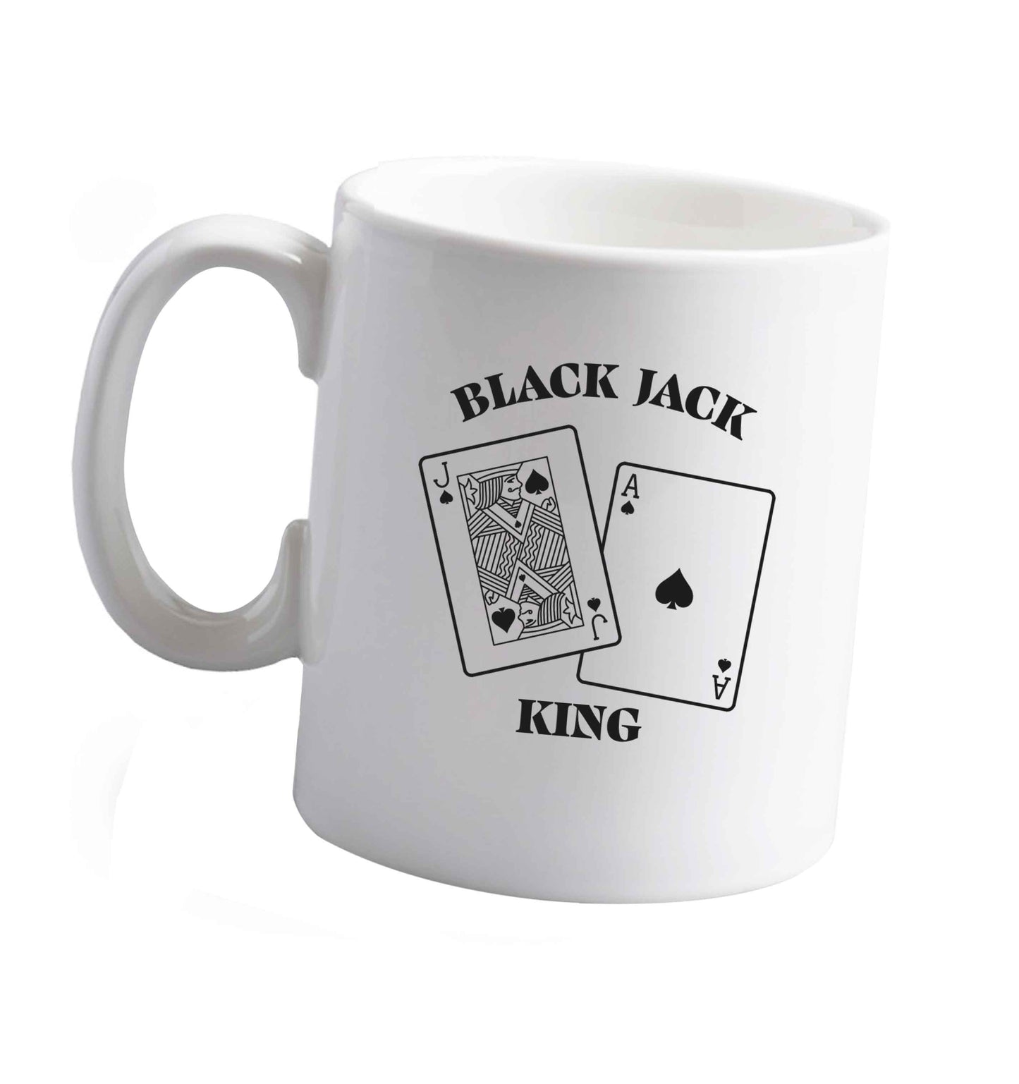 10 oz Blackjack king ceramic mug right handed