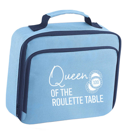 Queen of the roulette table insulated blue lunch bag cooler