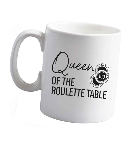 10 oz Queen of the roulette table ceramic mug right handed