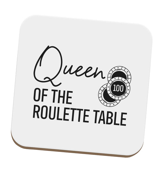 Queen of the roulette table set of four coasters
