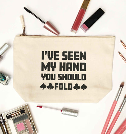 I've seen my hand you should fold natural makeup bag