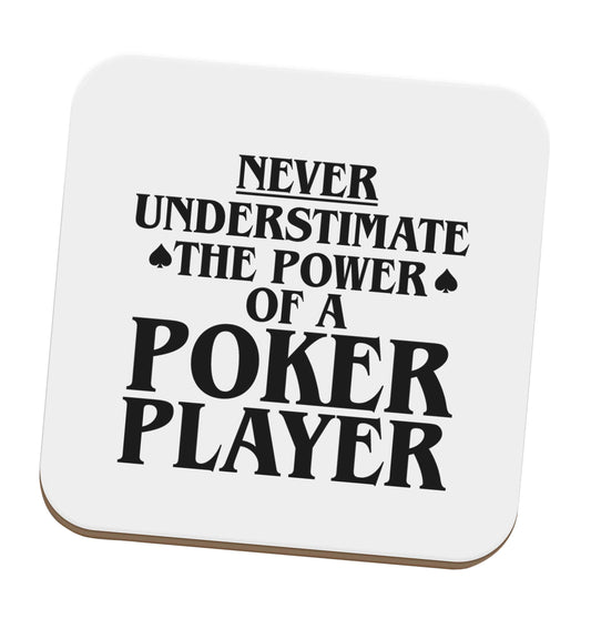 Never understimate the power of a poker player set of four coasters