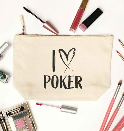 I love poker natural makeup bag