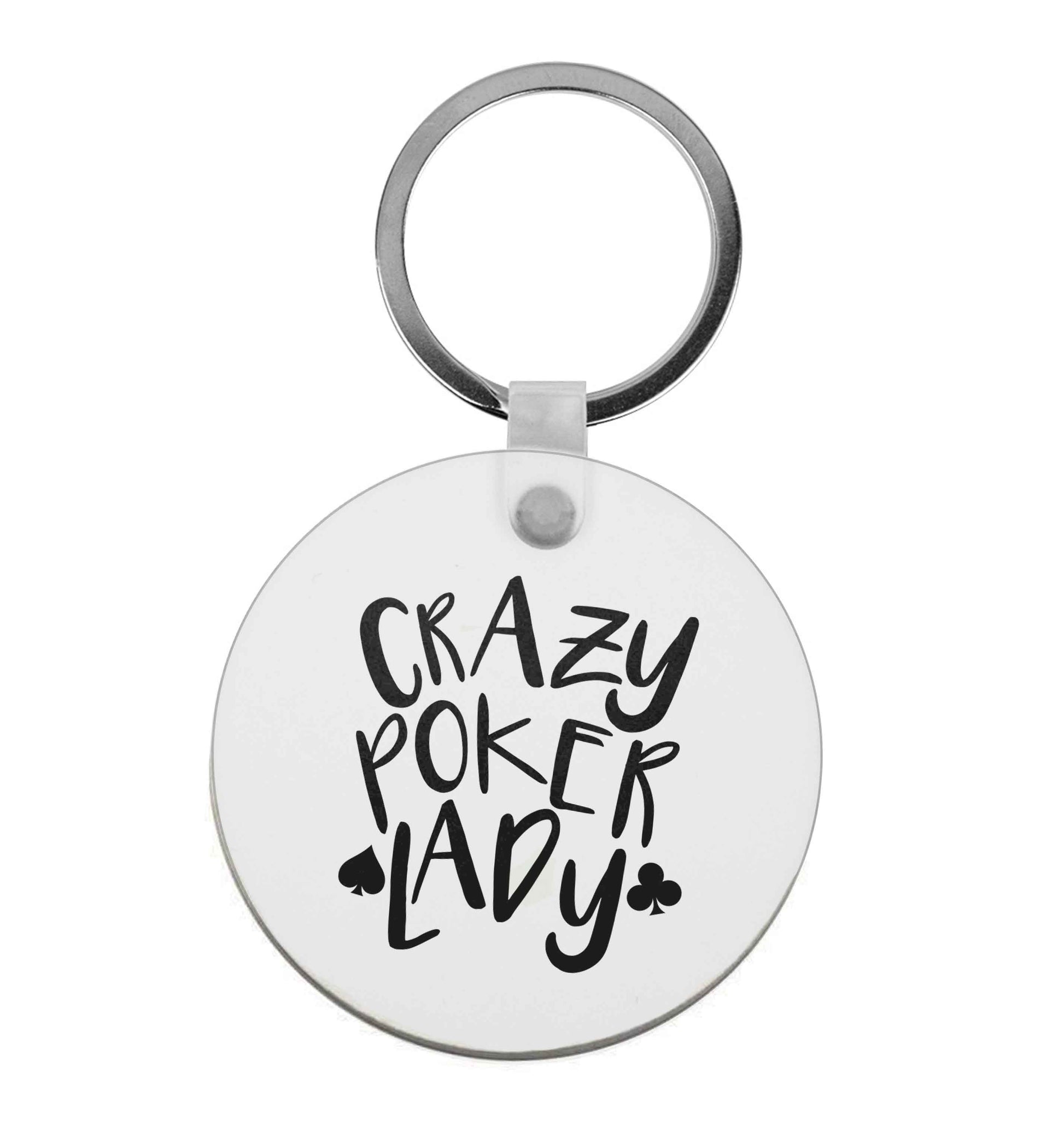 Crazy poker lady | Keyring