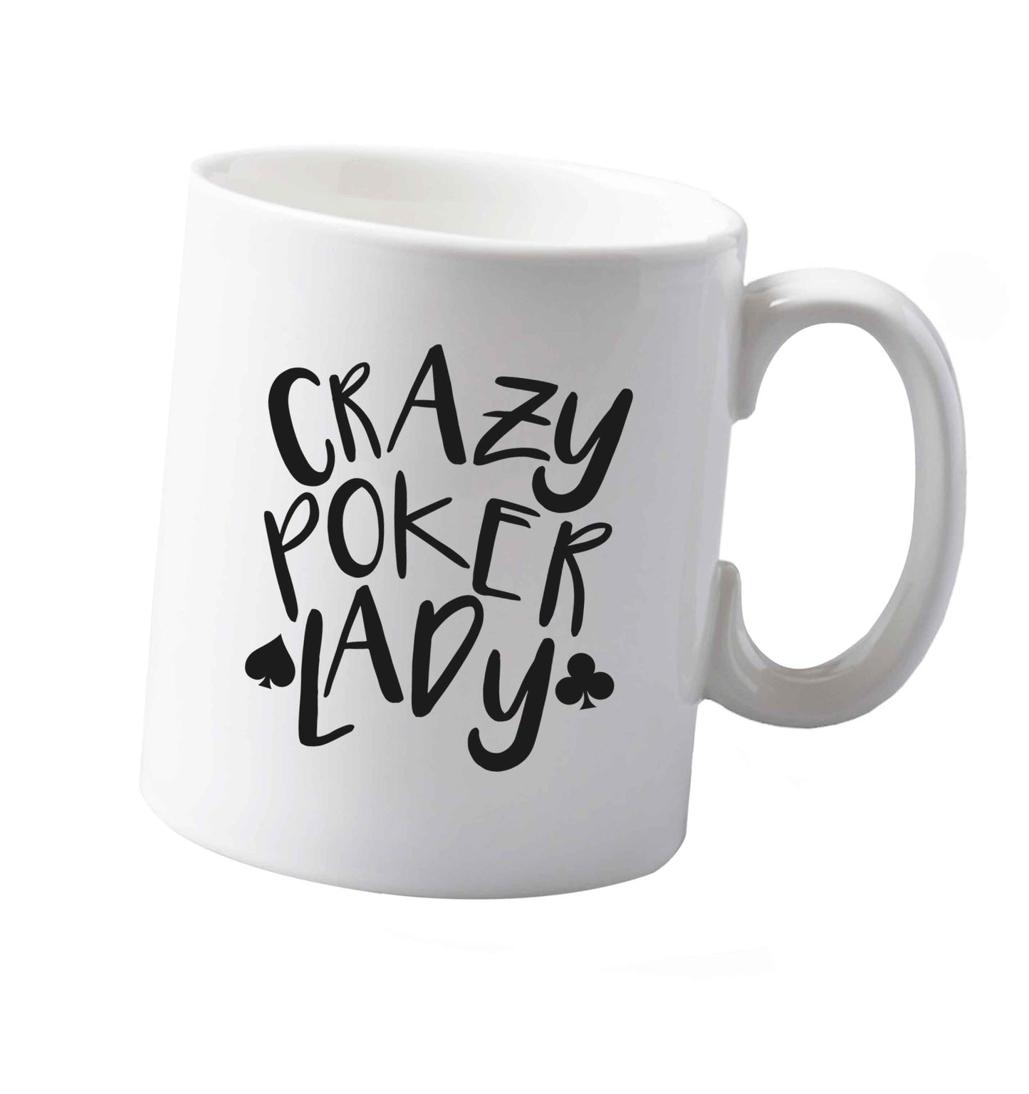 10 oz Crazy poker lady ceramic mug both sides