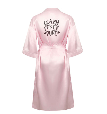 Crazy poker dude XL/XXL pink ladies dressing gown size 16/18