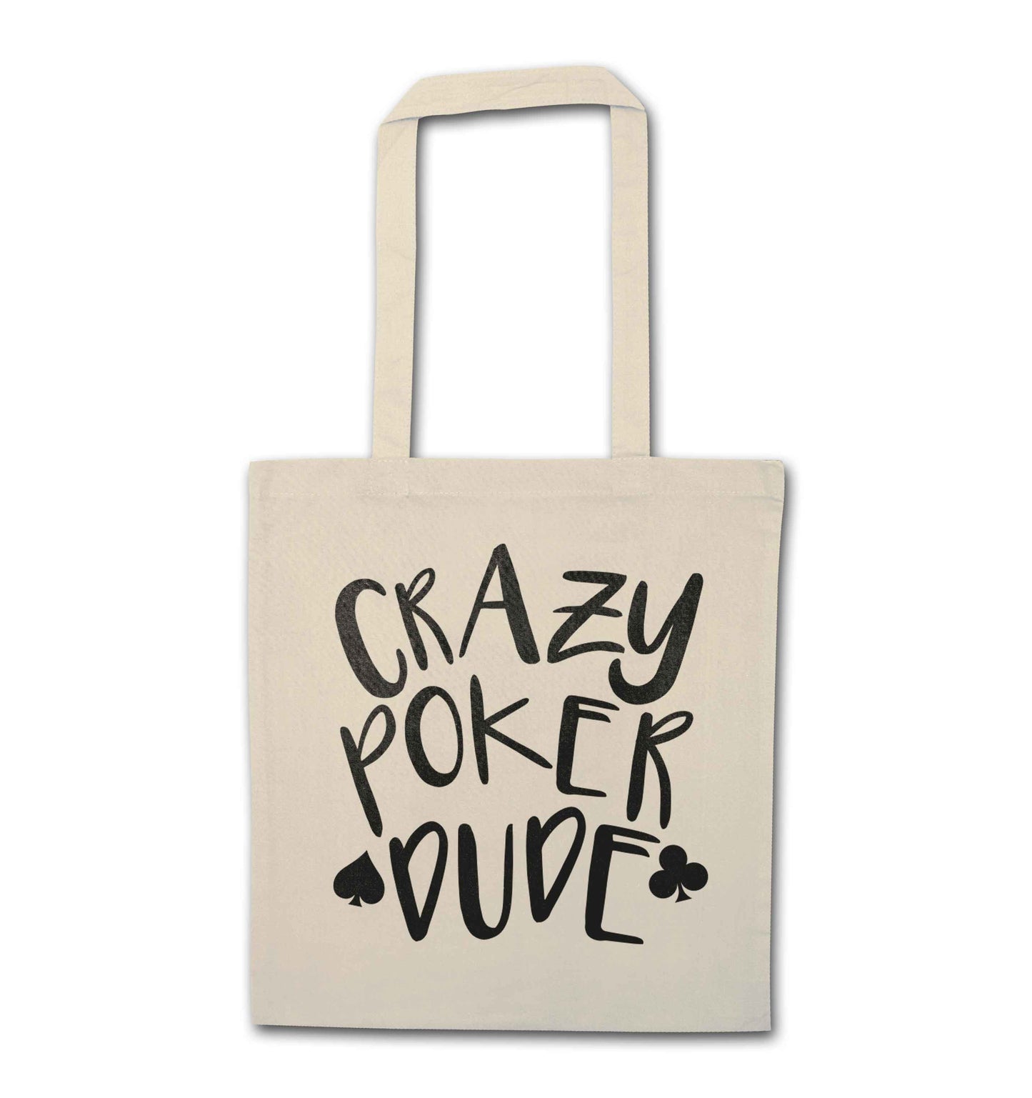 Crazy poker dude natural tote bag