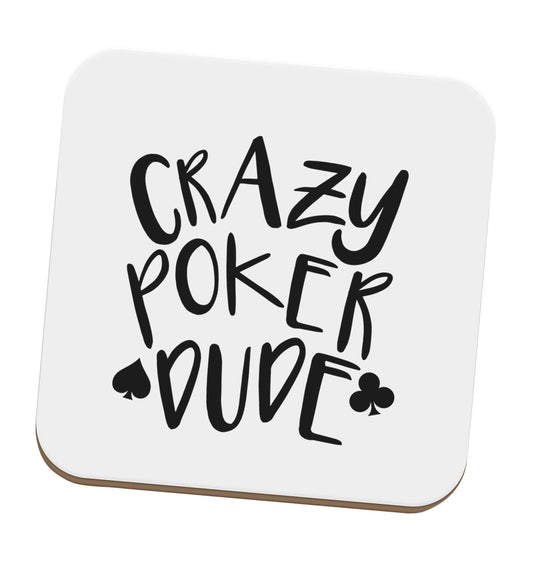 Crazy poker dude set of four coasters