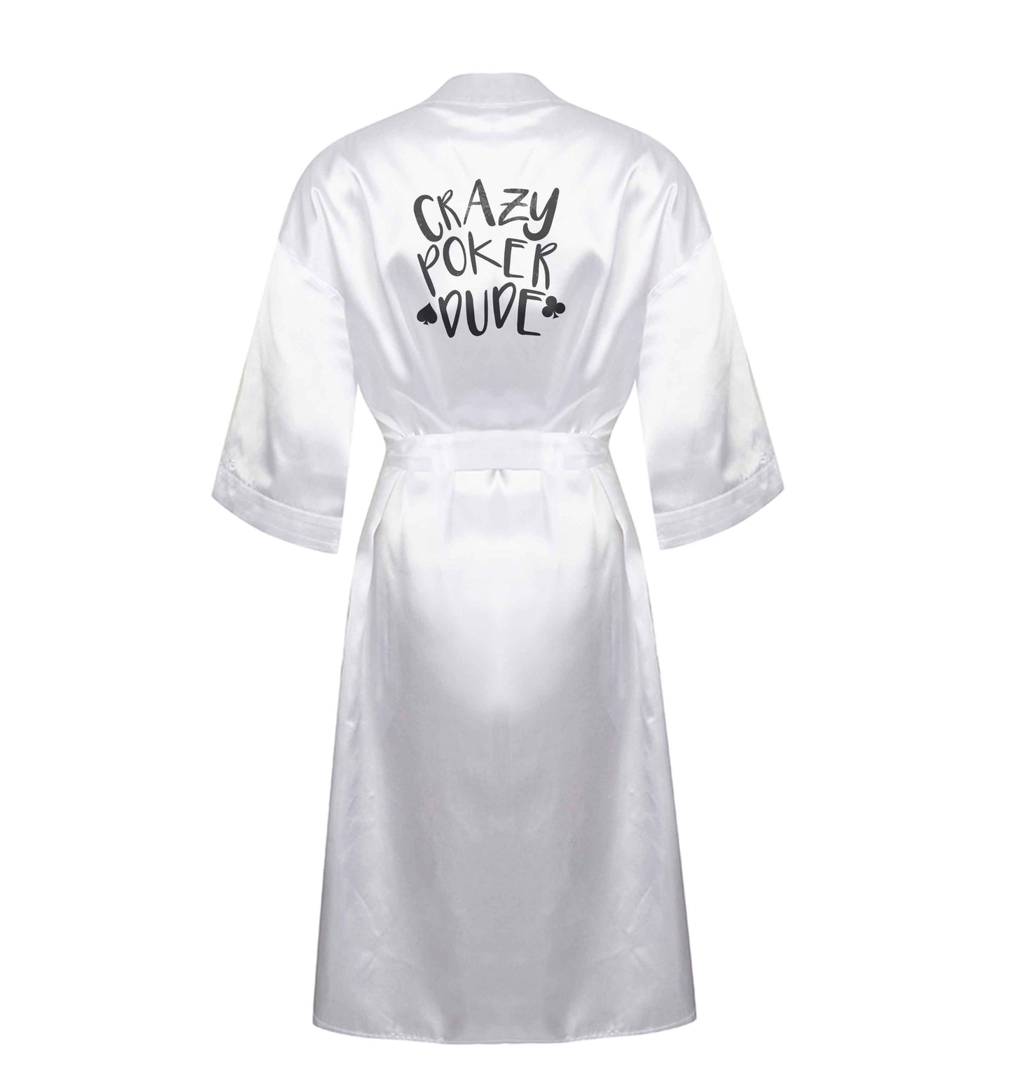 Crazy poker dude XL/XXL white ladies dressing gown size 16/18