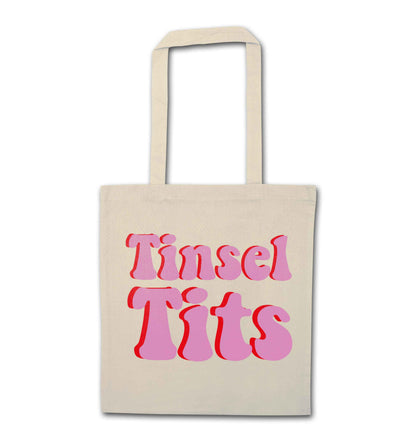 Tinsel tits natural tote bag