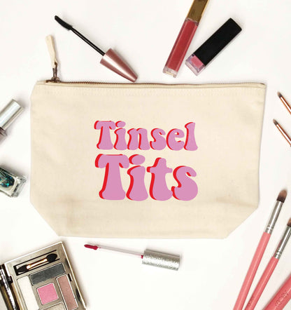 Tinsel tits natural makeup bag