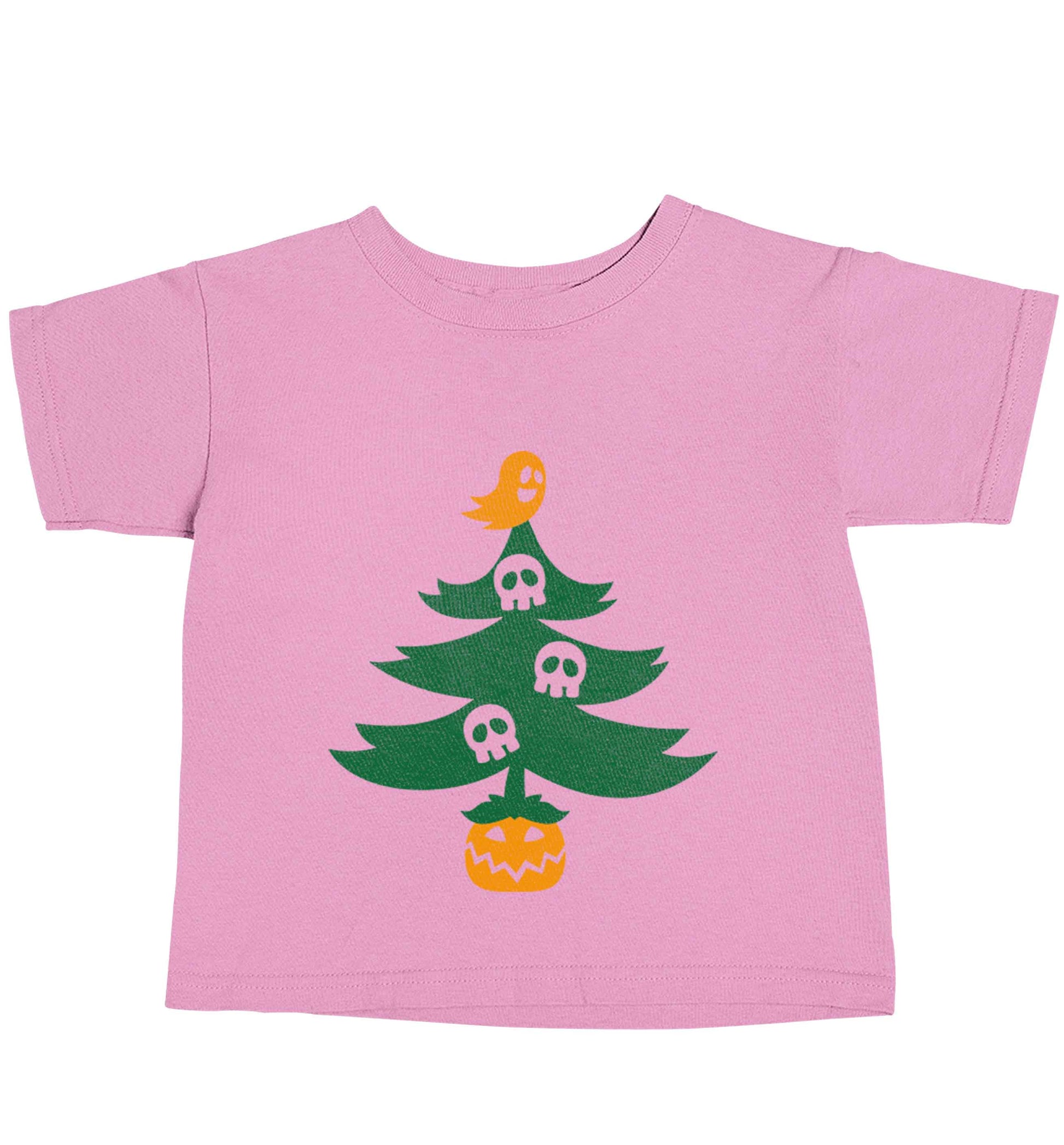 Halloween Christmas tree light pink baby toddler Tshirt 2 Years