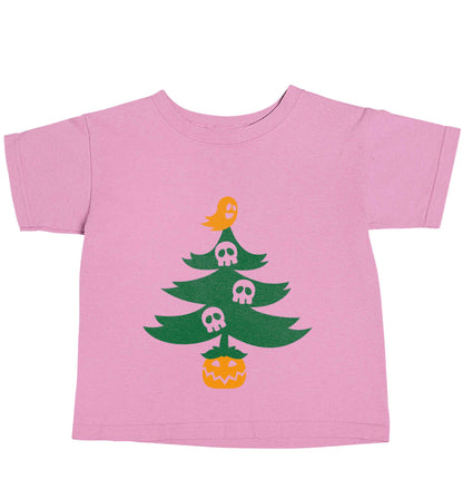 Halloween Christmas tree light pink baby toddler Tshirt 2 Years