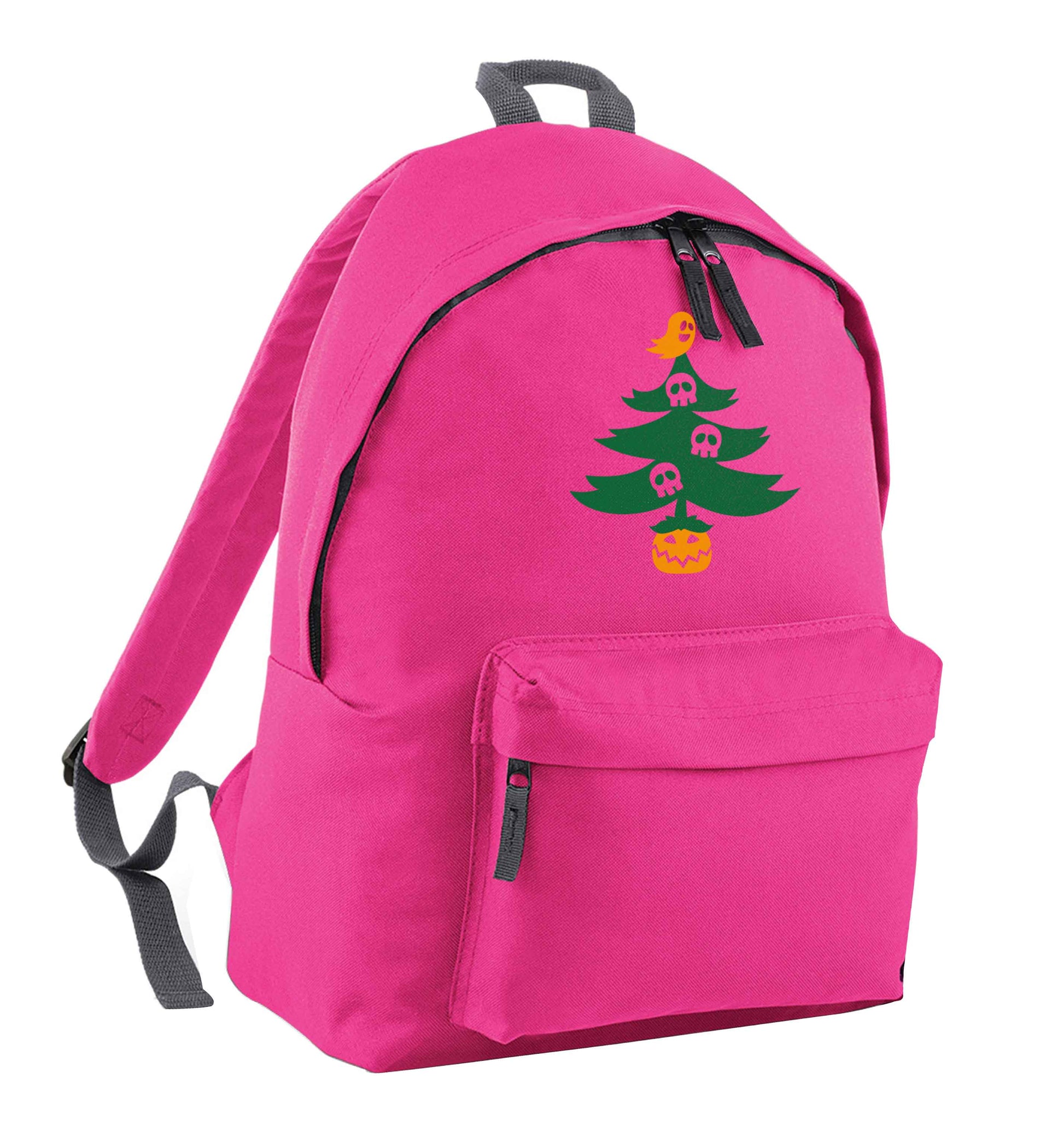 Halloween Christmas tree pink adults backpack