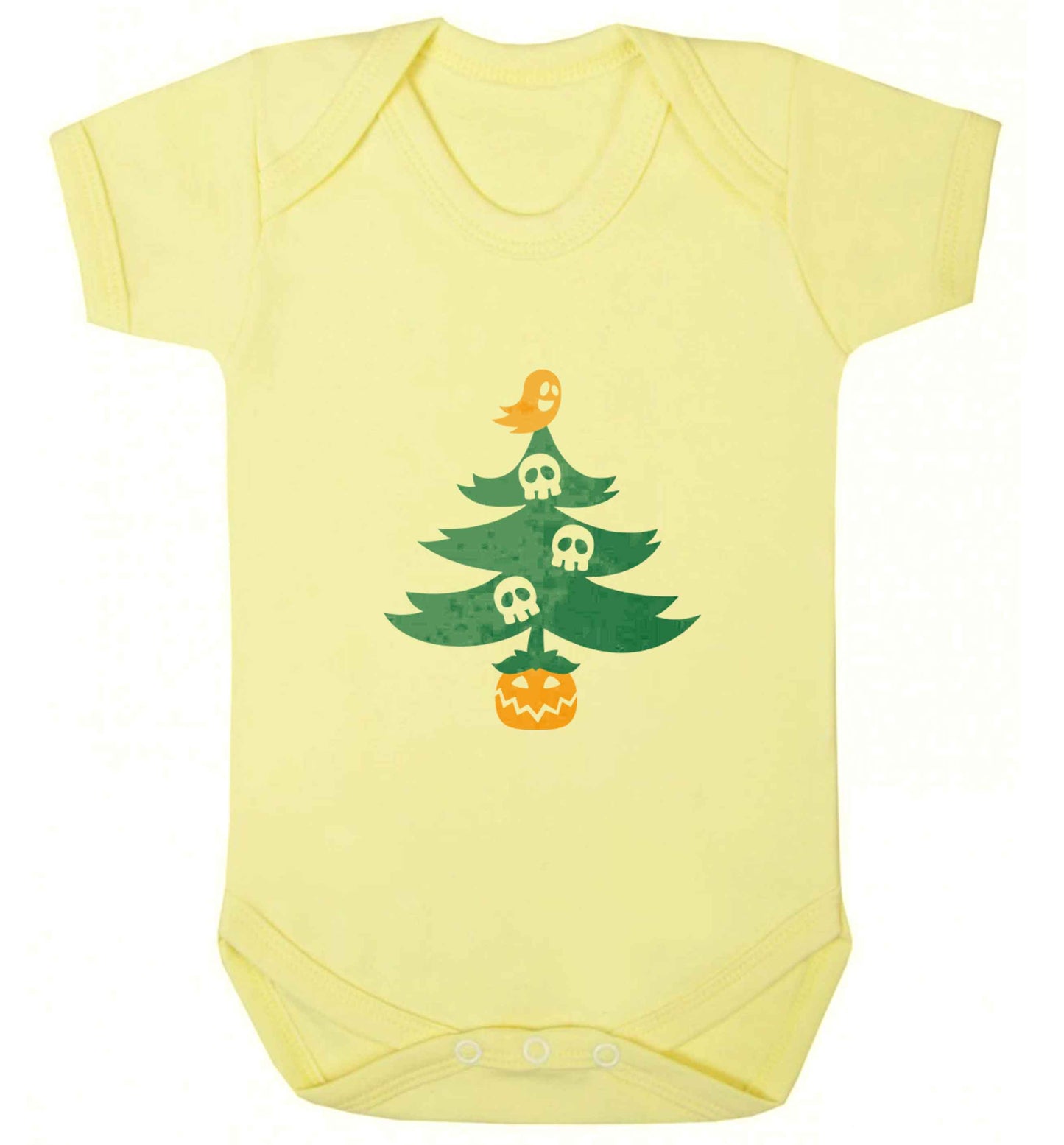 Halloween Christmas tree baby vest pale yellow 18-24 months