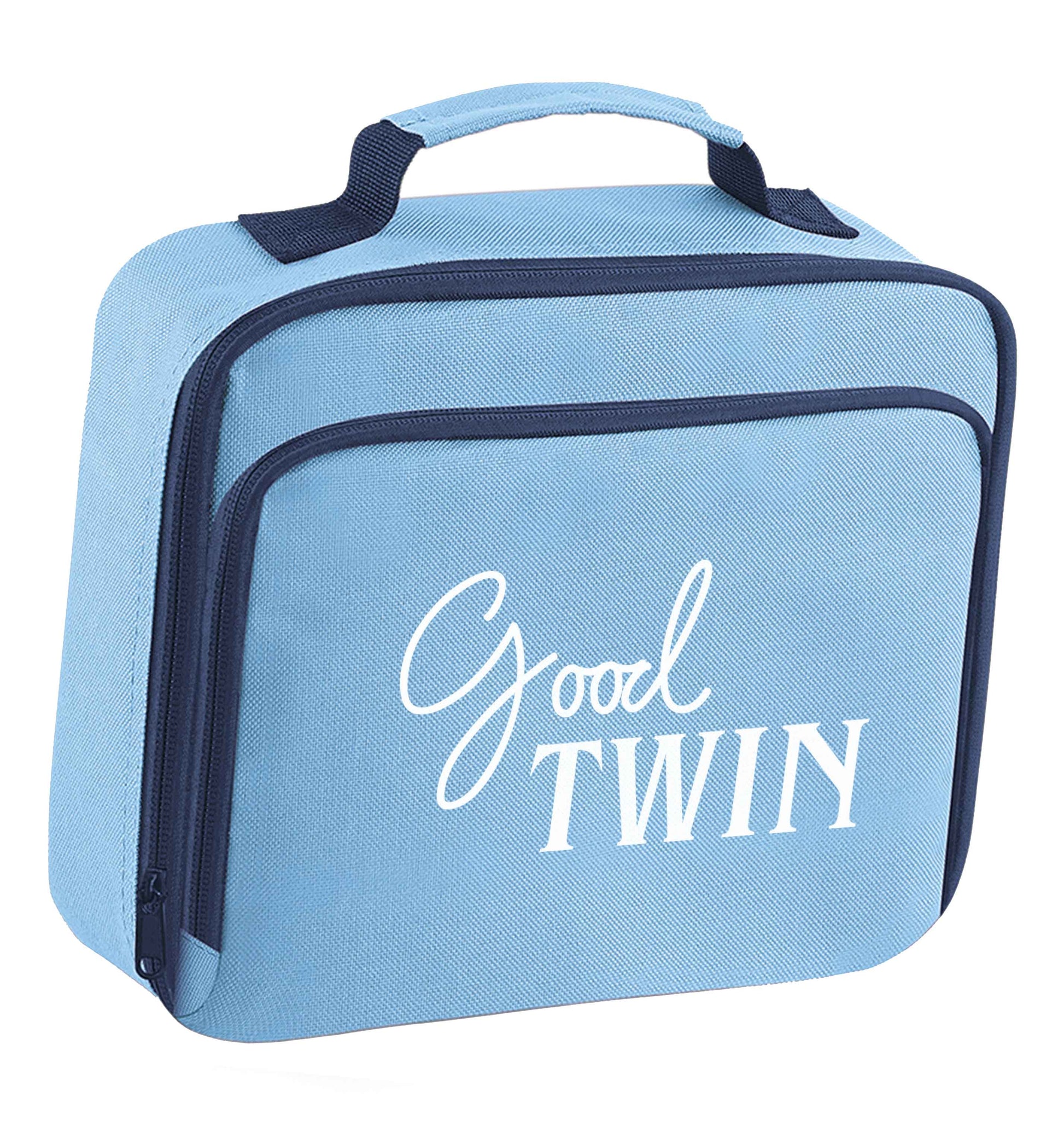 Good twin insulated blue lunch bag cooler