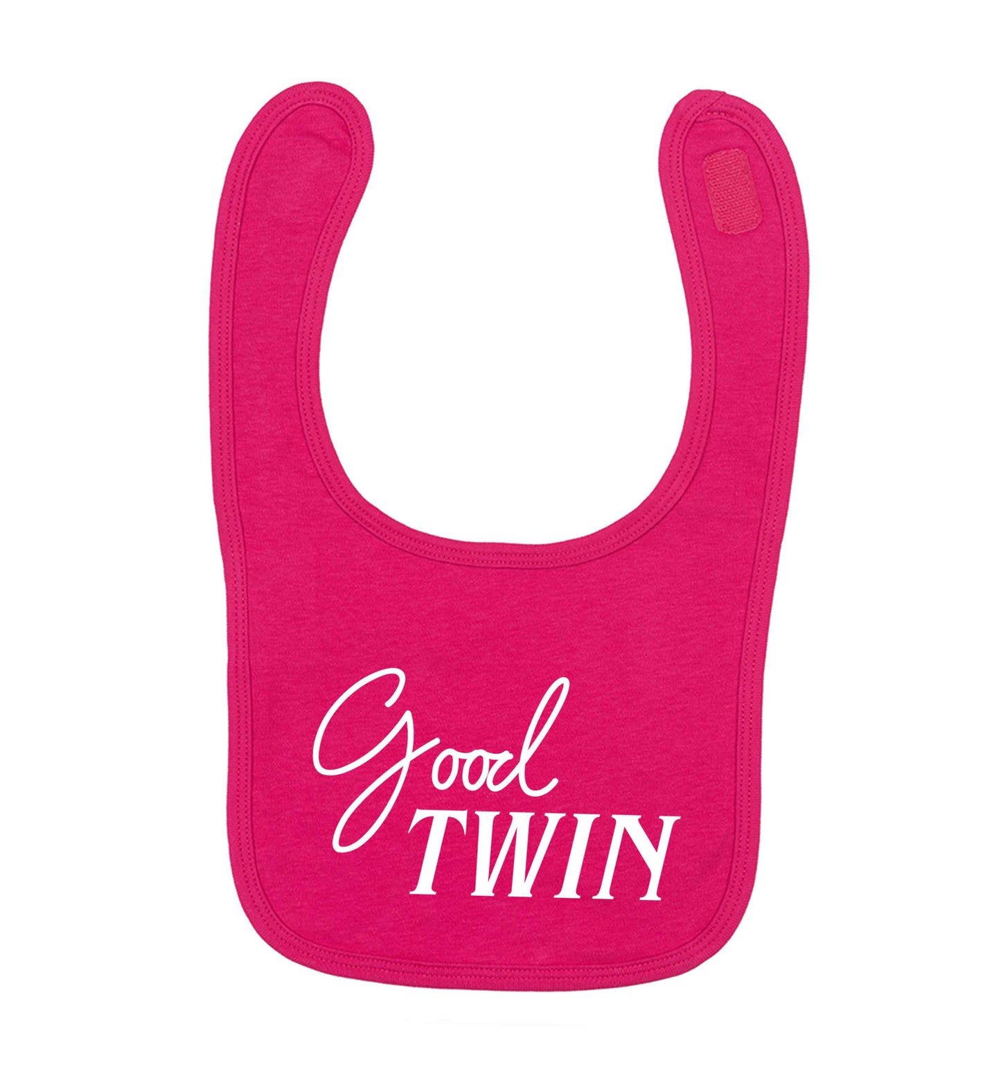 Good twin dark pink baby bib