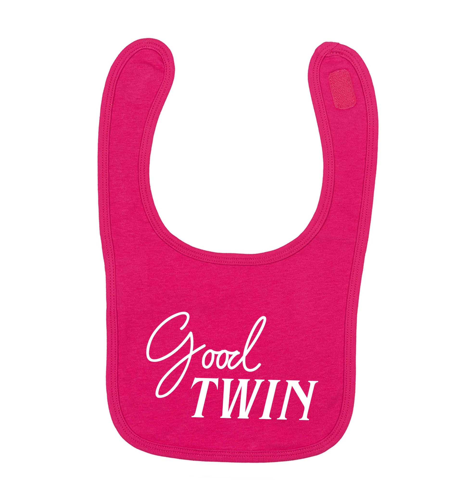 Good twin dark pink baby bib