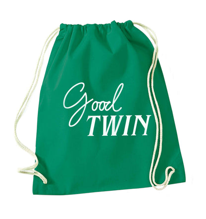 Good twin green drawstring bag