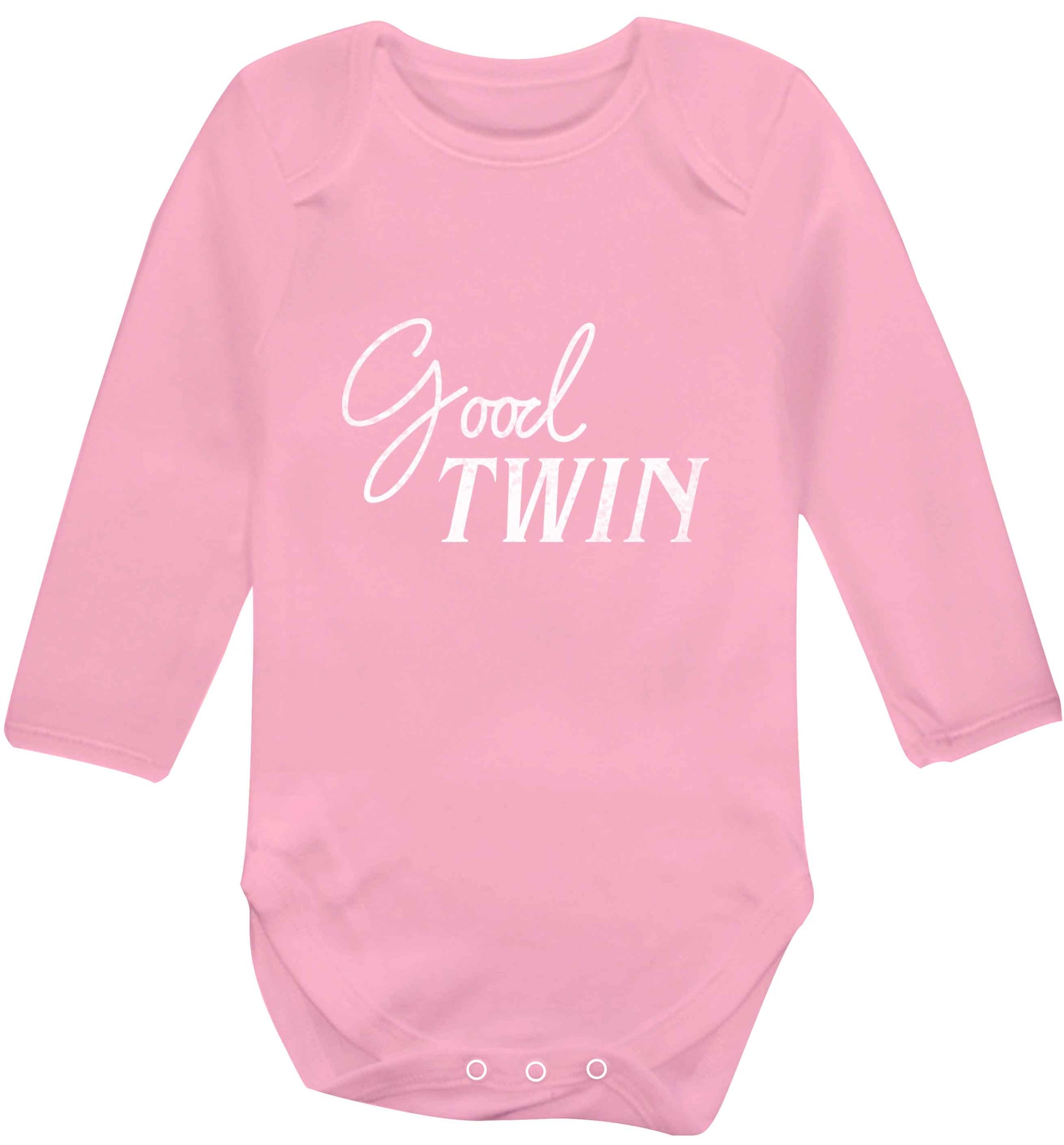 Good twin baby vest long sleeved pale pink 3-6 months