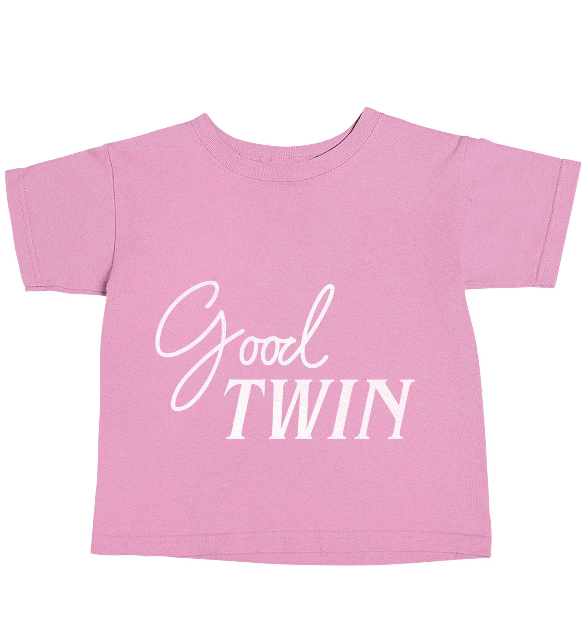 Good twin light pink baby toddler Tshirt 2 Years