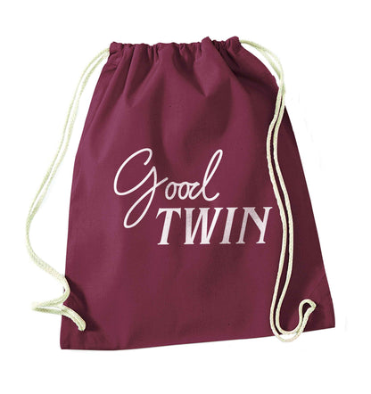 Good twin maroon drawstring bag