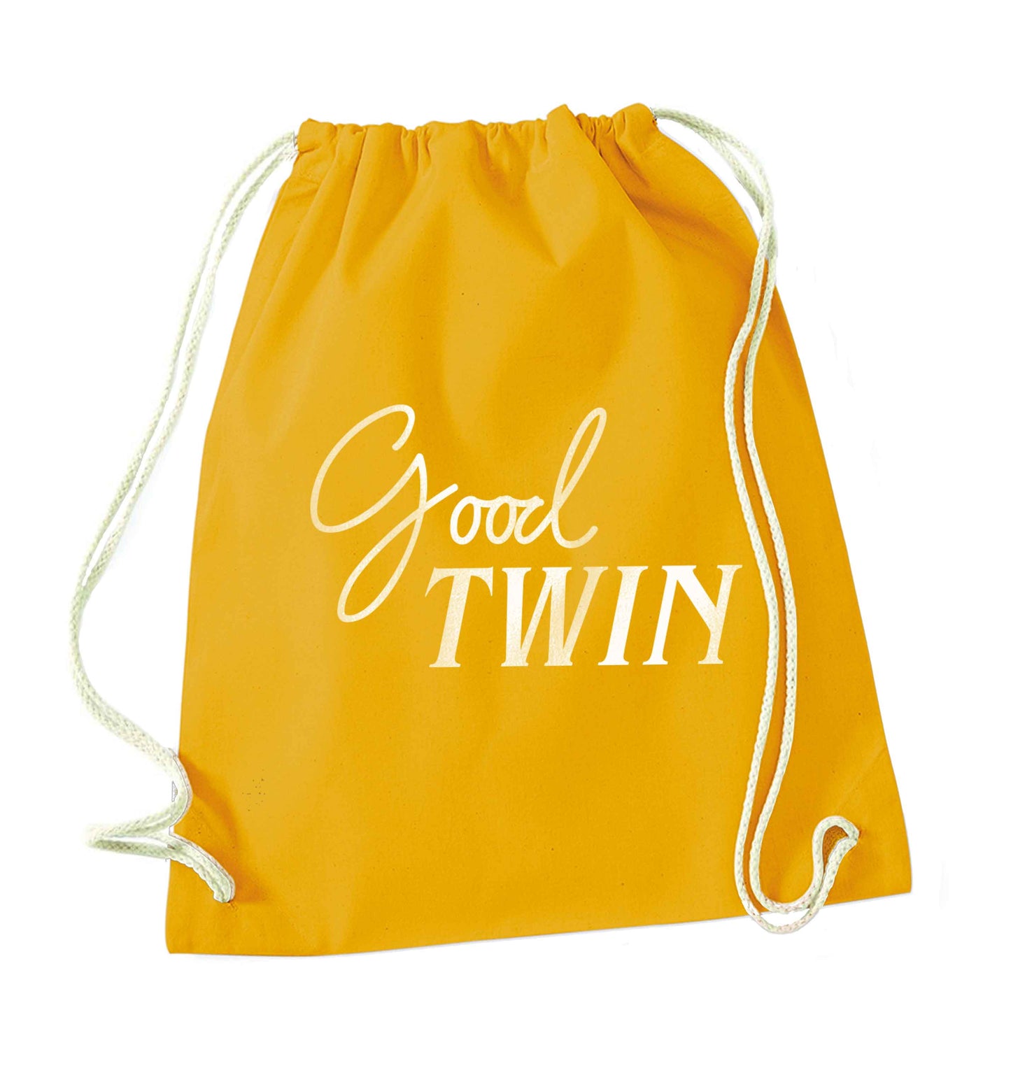 Good twin mustard drawstring bag