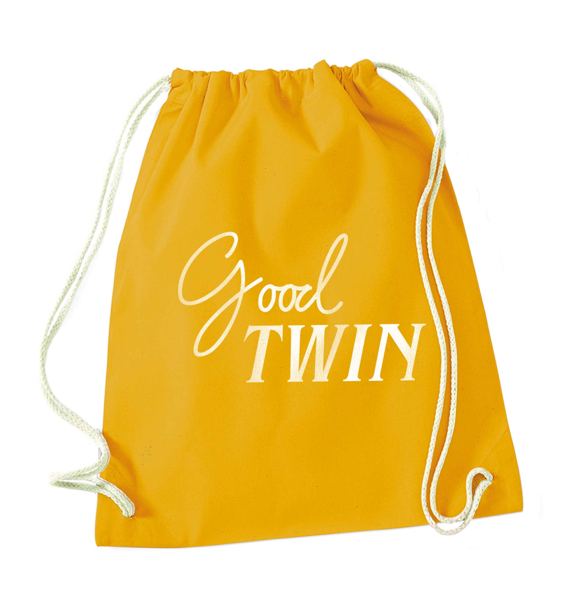 Good twin mustard drawstring bag