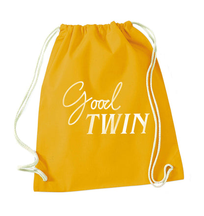 Good twin mustard drawstring bag