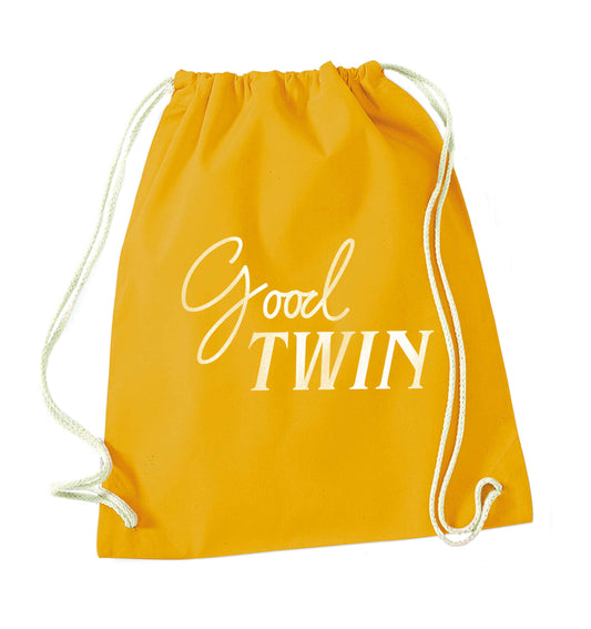 Good twin mustard drawstring bag