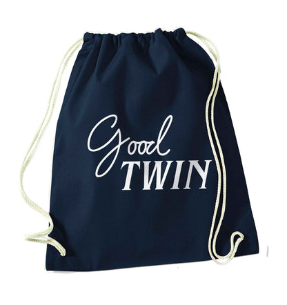 Good twin navy drawstring bag