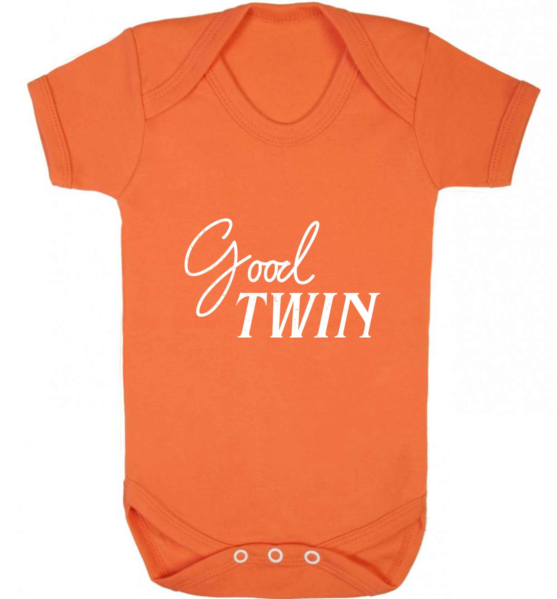 Good twin baby vest orange 18-24 months
