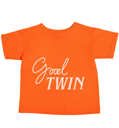 Good twin orange baby toddler Tshirt 2 Years
