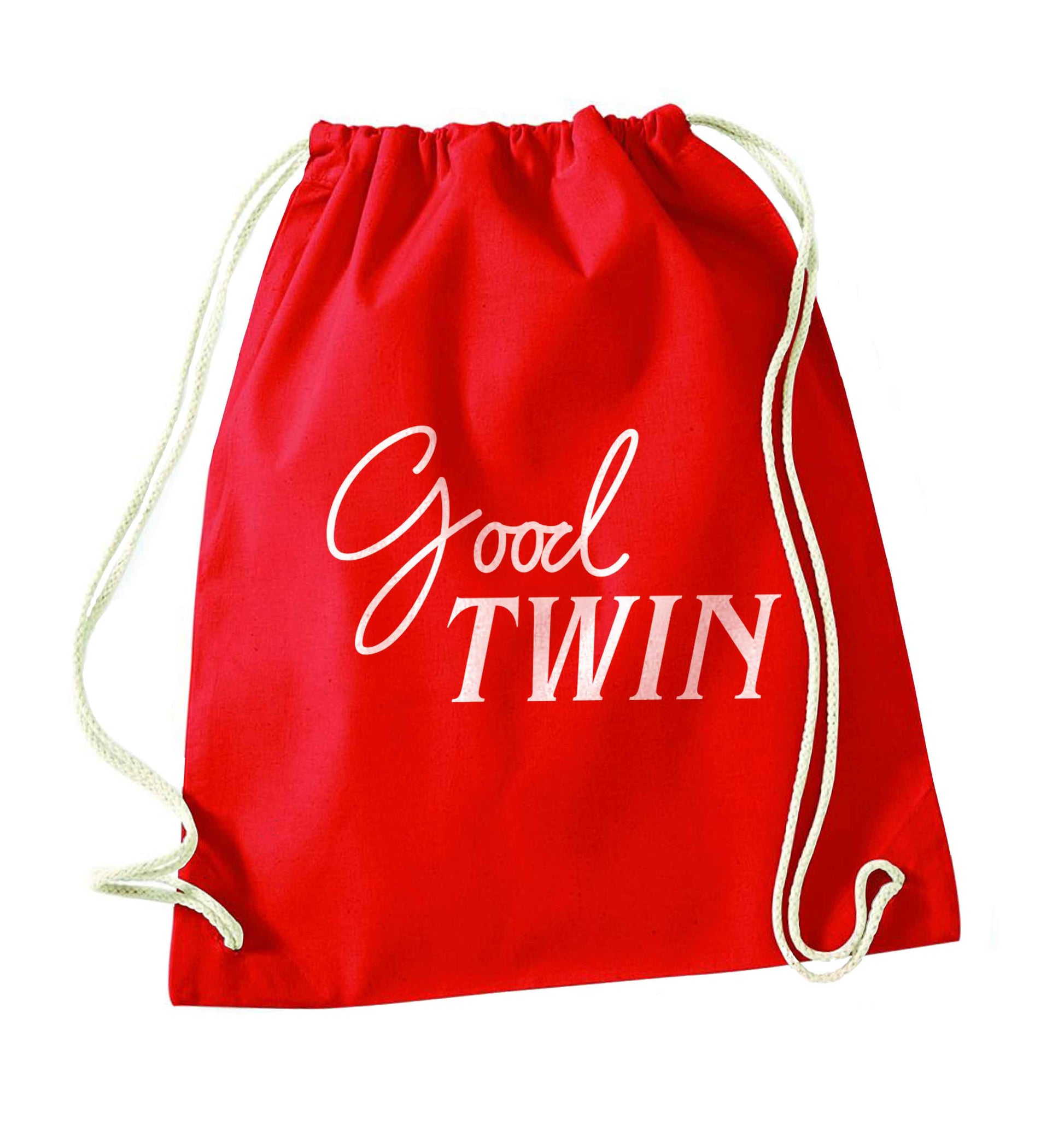 Good twin red drawstring bag 