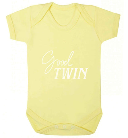 Good twin baby vest pale yellow 18-24 months