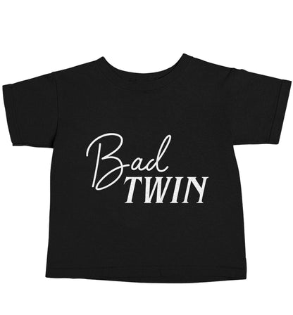Bad twin Black baby toddler Tshirt 2 years
