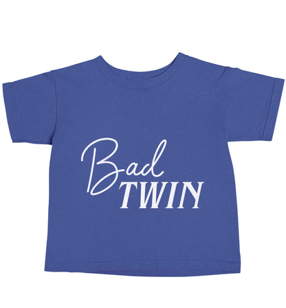 Bad twin blue baby toddler Tshirt 2 Years