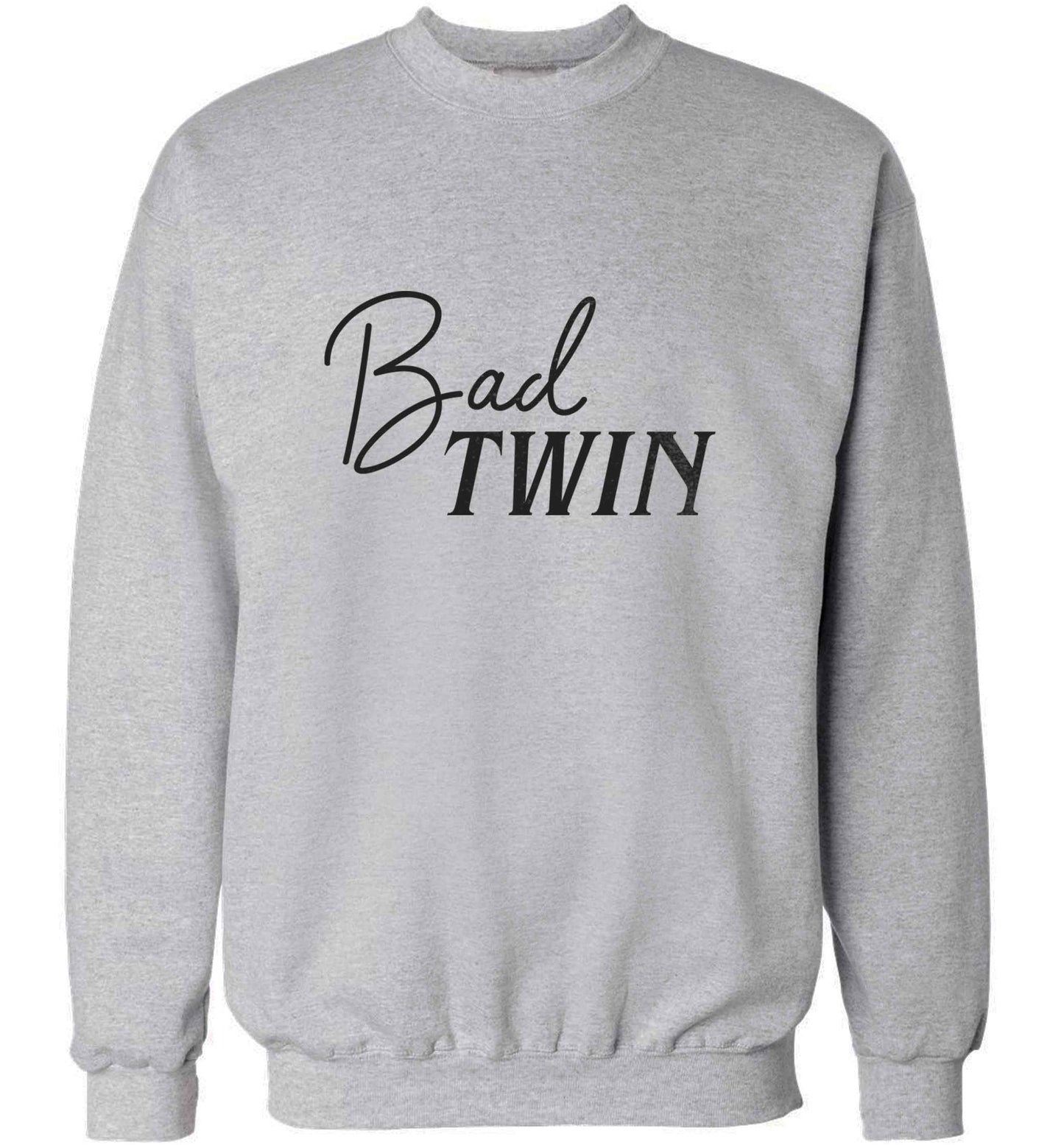 Bad twin adult's unisex grey sweater 2XL