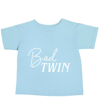 Bad twin light blue baby toddler Tshirt 2 Years